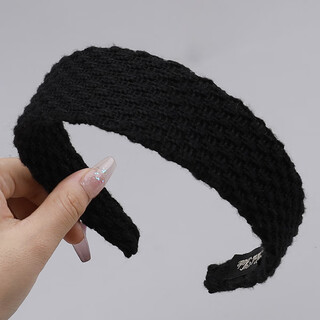 Luruo high skull headband for women 2024 new durable non-slip hairpin high-end widened headband pressure hairband headwear autumn and winter 1# black classic versatile
