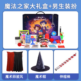 RSRDDY品牌科学实验套装魔术儿童男孩手工玩具小学生幼儿园生日礼 魔法之家大礼盒+男生款/表演装扮