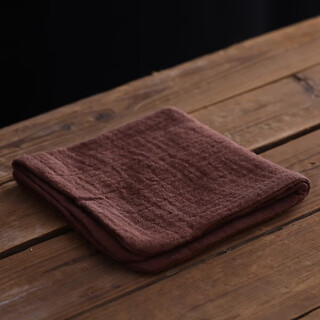 Sweet encounter handmade pure cotton and linen double-layer thickened absorbent tea towel cotton fabric tea rag japanese zen tea cloth brown