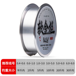 Toray (toray) japan imported super soft fishing line main line sub-line super tensile nylon line non-rolling taiwan fishing lure gold wire 102 meters transparent sub-line imported raw silk 1 reel no. 1