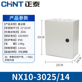 正泰配电箱工程用基业箱电源电控箱小型电气成套控制柜明装开 NX10-302514