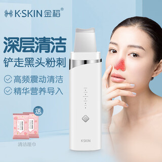 Golden rice peeling machine ultrasonic acne remover facial electronic beauty instrument blackhead remover blackhead shovel pore cleaner facial cleanser home facial vibration face wash kd8023a luxury model - white upgraded ems micro current