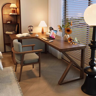 Moya all solid wood corner computer desk against the wall l-shaped study table student bedroom corner desk study office workbench. if the size does not fit, it can be customized.