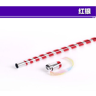 Onevan golden hoop, plastic elastic stick, plastic telescopic stick, shrinking magic wand, children's props, toys, close-up stage, red and silver, about 70cm