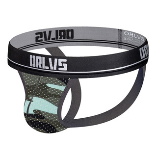 Xvcoorlvs men's underwear camouflage u convex sexy thong mesh fabric t pants breathable and comfortable low waist hip lift or186 gray xl