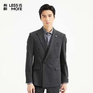 Lilang youth business men's wear shopping mall suit suit men's double-breasted suit two-piece set q4qxf10 medium gray 170a