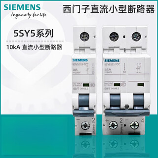 西门子直流小型断路器5SY5微型空开 DC220V 2P DC440V 10KA 16A 2P 4A