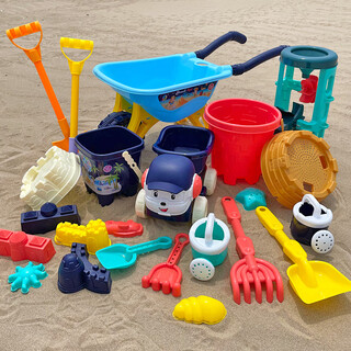 Mussel beach toy set for playing in snow and digging sand for children to play with sand tools for baby beach digging shovel bucket to play with sand sand pool blue beach large collection 13-piece set