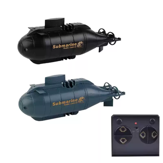 Xianniu mini remote control nuclear submarine submarine rechargeable speedboat model ship waterproof fish tank boy children's toy nuclear submarine six-way black + silver two pack