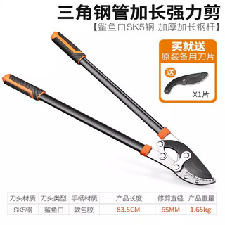 Japanese imported scissors, gardening tools, branch scissors, thick branch shears, powerful shears, agricultural fruit tree pruning shears, 65mm bold and thickened powerful shears + free blades