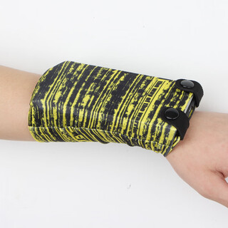 Hengtravler outdoor backpack sports wrist bag elastic fit mini cartoon arm bag 7-inch mobile phone yoga key card bag k1 yellow