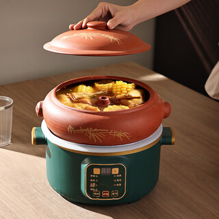 Tao fuqi ceramic steam pot household steam pot chicken night sweat chicken pot steam soup pot special bottom pot electric steamer induction cooker huangzhu steam pot 2700 ml + smart pot + steaming plate