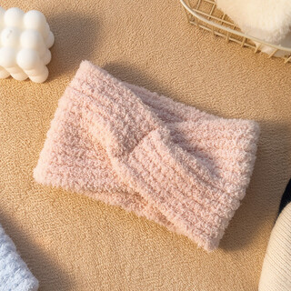 Zuoou face wash headband and headband for women, non-slip makeup headband for washing, wide-brimmed headband for face wash, hair band, cherry blossom pink