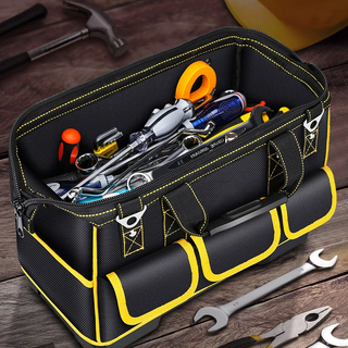 Mytec electrician's tool bag storage bag large capacity canvas bag repair tool bag portable waist bag woodworking tool bag single shoulder 13-inch classic anti-slip style with parts box