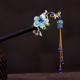 Yanyu jiangnan ancient style step-waving hairpin for women in ancient costume, new year's temperament, small and fresh hair accessories, coiled hair, hair accessories, hairpin length 18 cm, 1 piece