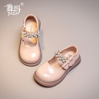 Wuma girls' shoes children's small leather shoes 2025 spring and autumn new shoes british style soft sole shoes baby genuine leather princess shoes
