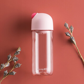 Camellia (chahua) camellia tritan water cup portable women's plastic water cup sports water cup men's and women's portable cup 410ml energetic pink children's tumbler
