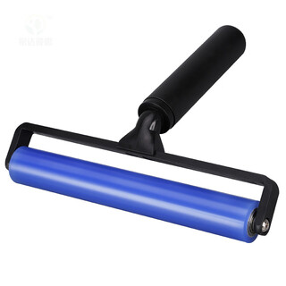 Feian blue silicone dust roller silicone dust removal film patch custom machine with rubberized roller 22 inches 55 cm round plastic handle
