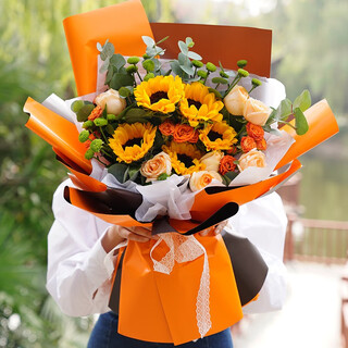 Eswina flower express sunflower mixed and matched bouquets birthday gifts nationwide delivery sunflower european style bouquets
