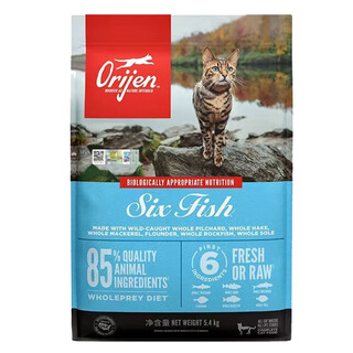 Orijen canada desires six kinds of fish cat food imported grain-free natural adult milk cake full-term food for young cats 1/1.8/5.4kg six kinds of fish 5.4kg (25.4) 0g
