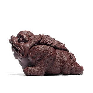 Centennial liyong yixing handmade purple clay tea pet ornaments original mineral purple clay golden toad tea playing toad kung fu tea set accessories qianduoduo purple clay
