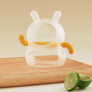 Birthstory space rabbit baby teether gloves baby molars anti-eating hands baby chewable silicone toy bite stick orange space rabbit