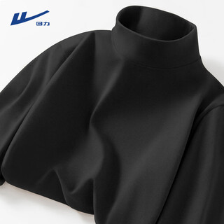 Warrior (warrior) base layer men's autumn and winter inner sports top men's velvet thickened half turtleneck long-sleeved t-shirt black xl