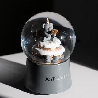 Joyflower birthday cake crystal ball ornament valentine's day birthday gift anniversary confession for girls, friends and wife practical birthday cake crystal ball music box model