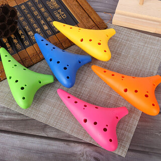 Harmanton ocarina 12-hole ac blue resin plastic wind instrument alto c key beginner introductory teaching plastic bakelite