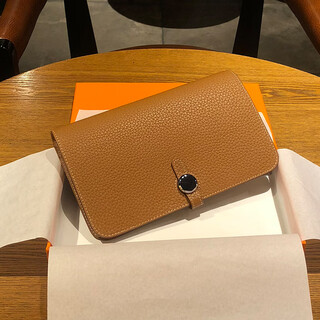 Tushky brand celebrity leather wallet women's long ticket passport holder new clutch bag wallet 2025 new khaki passport holder