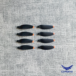 Brushless drone blades, model aircraft fan blades, remote control aircraft 5.8 cm 64mm 7cm drone wing accessories, 5.8 cm orange edge (4 pieces a + 4 pieces b), a total of 8 pieces with 8 screws, long, a set of high-quality drone blades