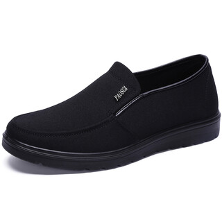 Brejing old beijing cloth shoes men's shoes for middle-aged and elderly dads all seasons casual shoes soft sole non-slip lightweight breathable work shoes black-b7205 41