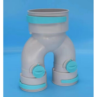 Fresh air top air supply pe fresh air pipe connector u-shaped tee reducer connector elbow tee reducer 110-75 (with air valve)