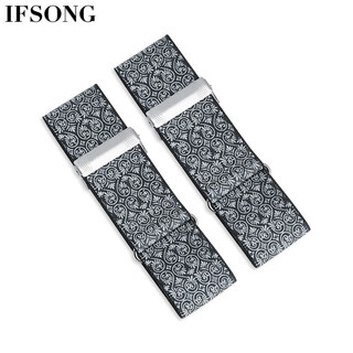 Ifsong sleeve cuffs shirt men's sleeve cuffs arm cuffs women's shirt armbands elastic elastic anti-run and anti-wrinkle fixed straps sleeve binding cuffs black background retro pattern (3.5cm) 118h