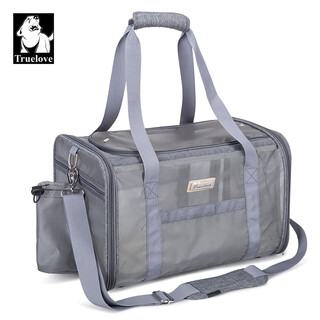 Truelove pet cat bag outdoor portable backpack space capsule backpack crossbody large capacity breathable mesh for all seasons gray s (length 37.5 width 26.5 height 21.5)