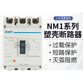 正泰CHNT塑壳断路器100A200塑料外壳式400空气开关三相四线漏 10A 2P 350A 4p