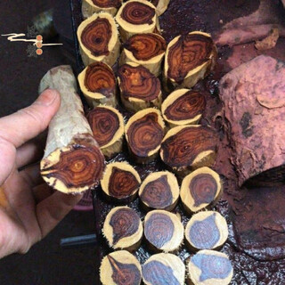 思赞 海南黄花梨木料原木手串 对眼鬼脸佛珠 老料紫油梨 正宗海黄家具珠子 直径1.8长度30公分 20mm