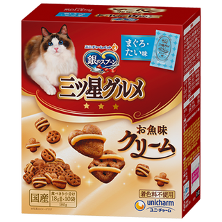 Du lailin japan's original imported silver spoon samsung gourmet cream cat biscuits crispy silver spoon cat food hair removal snacks cream biscuits tuna + snapper 180g 1 box