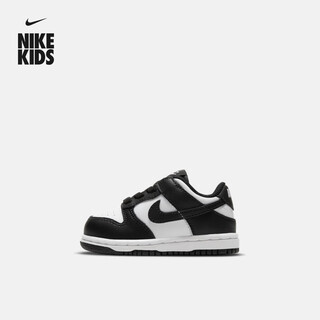 Nike baby easy to put on and take off flat sneakers winter boys and girls sneakers nike dunk cw1589 100 white/black/white 27