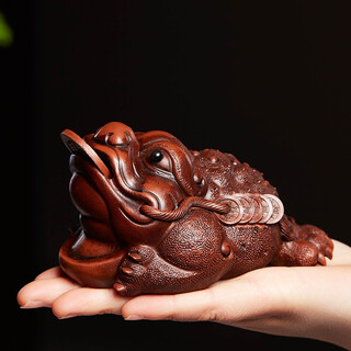 Wanhuyuan zisha tea pet ornaments golden toad tea table pet kung fu tea set accessories tea play toad lucky ornaments tea table ornaments ingot golden toad