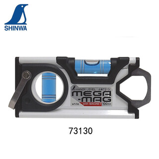 Shinwa japan and penguin brand portable spirit level mega-mag 100-150mm black (white) with magnet 73131 100mm black with magnet