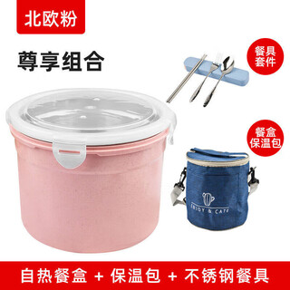 Lunch box for work, self-heating lunch box, food heating pack, outdoor camping 304 stainless steel hot pot lunch box, heating pack, nordic powder exclusive combination
