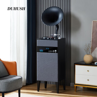 Fantasy poetry gramophone living room study italian style high-end retro vinyl large speaker floor-standing record player bluetooth modern audio dark gray sp1502
