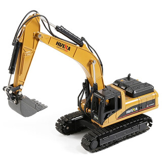 Huina toys (hui na toys) alloy excavator engineering model toy car set large simulation construction transportation static children boy gift 1 50 excavator