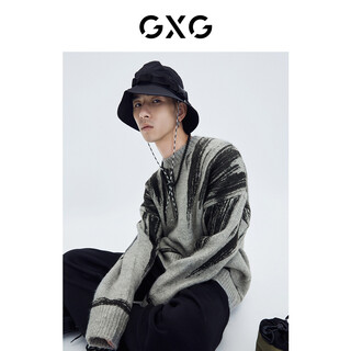 Gxg men's winter self-travel series gray round neck sweater gray m