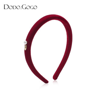 Dodogogo velvet pearl headband women's french retro high-level headband simple exquisite fashion versatile hairpin red-hairband