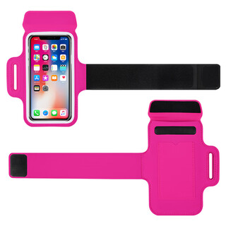 Mobile phone strap arm sports mobile phone case running arm bag arm type mobile phone bag sports mobile phone arm sleeve men and women fitness rose red universal within 6 points and 8 inches