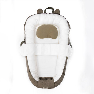 Crib-in-bed portable newborn bionic uterus crib removable folding baby pillow bed anti-pressure dark khaki color