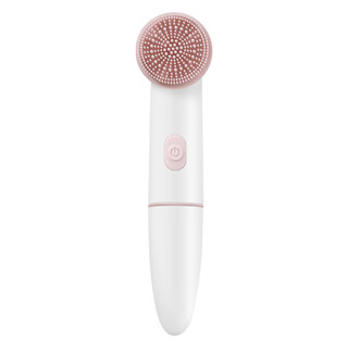 2021 new multifunctional 2-in-1 electric silicone facial cleanser ultrasonic face wash brush cleansing beauty device pink