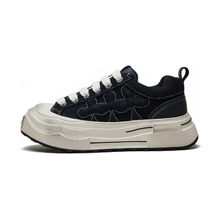 Shoot brand repeat series wear-resistant thick-soled canvas shoes, trendy dirty shoes, same style for men and women, black 35